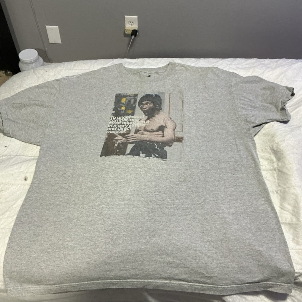 Vintage BRUCE LEE Enterprises Men's Graphic Tee Shirt SIZE XXL 50/52 GREY 0868